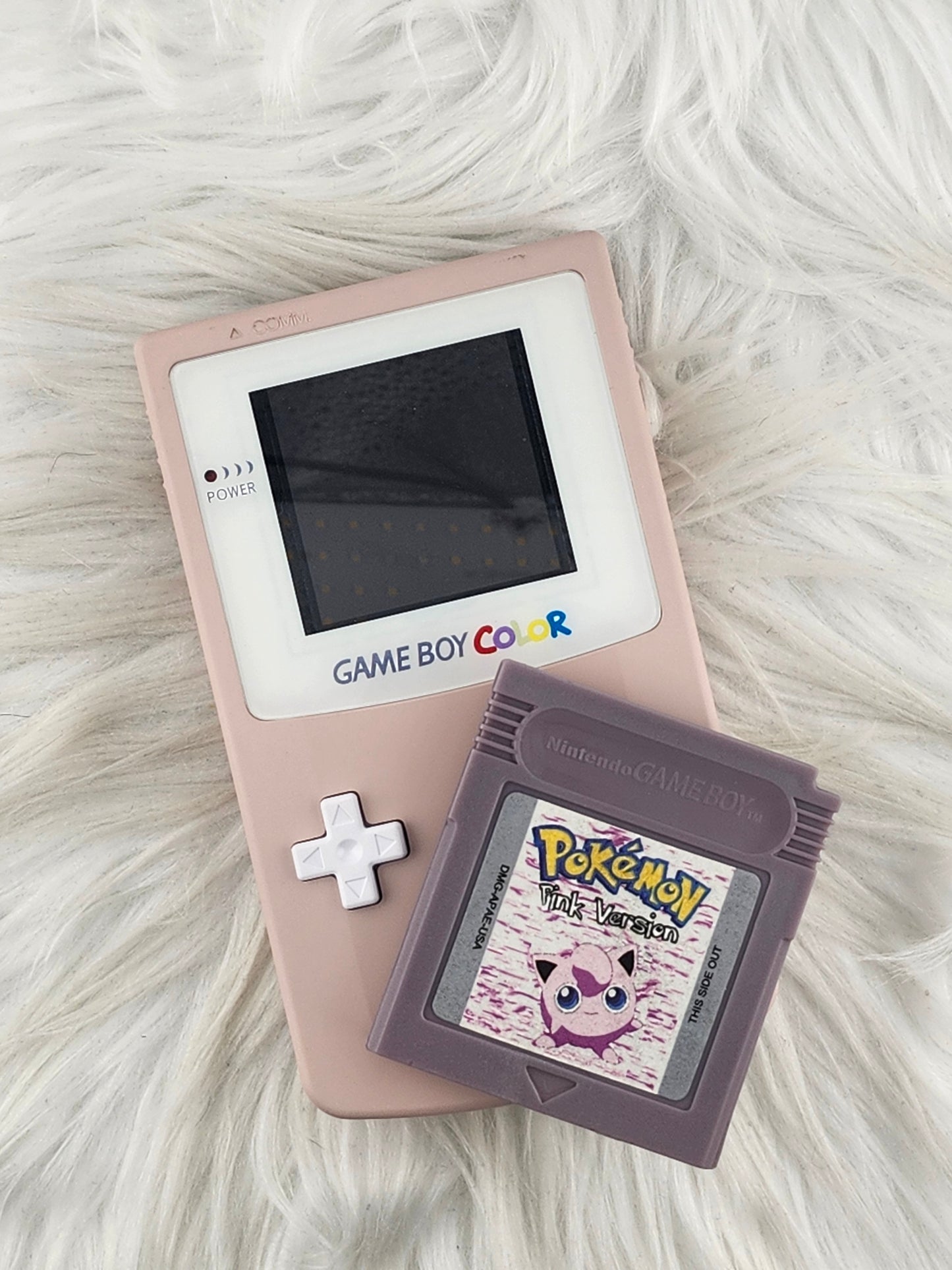 Custom Console: Pink and White Gameboy Color