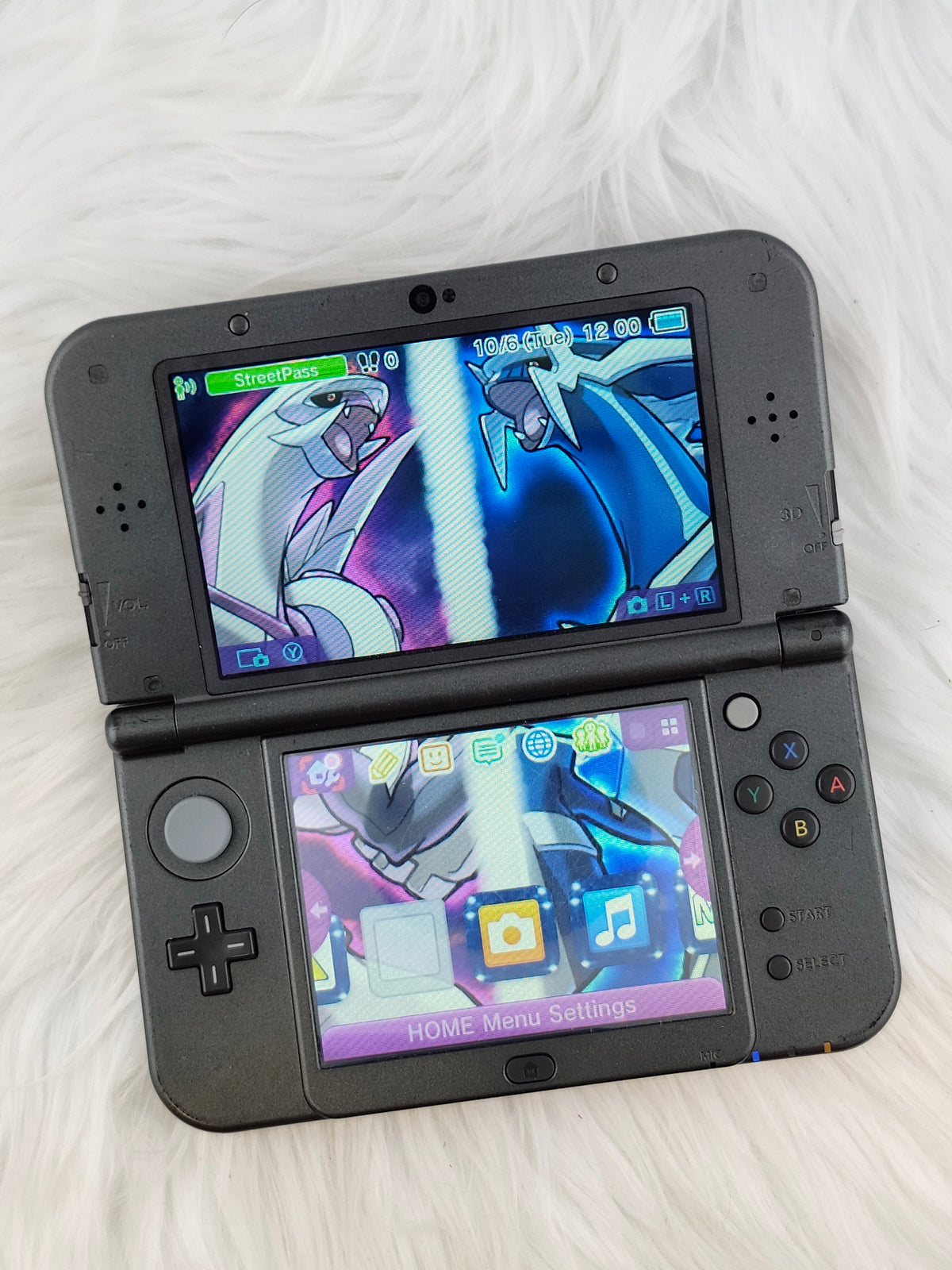 New 3DS XL Noir/Gris - Écran supérieur IPS