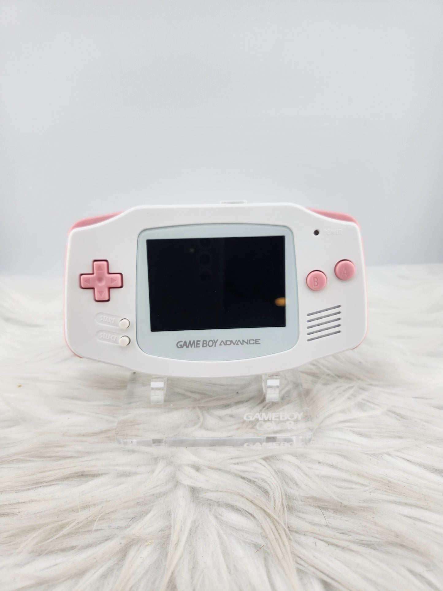 Custom Console: White and Pink Gameboy Advance