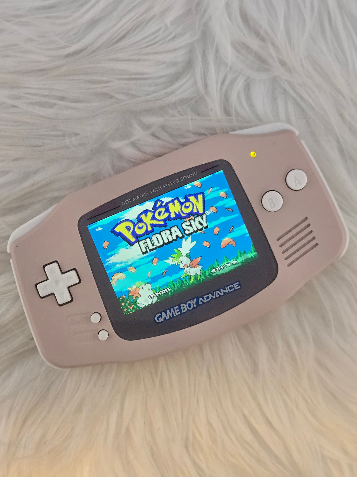 Custom Console: Pink and White Gameboy Advance