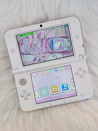 3DS XL rosa y blanca