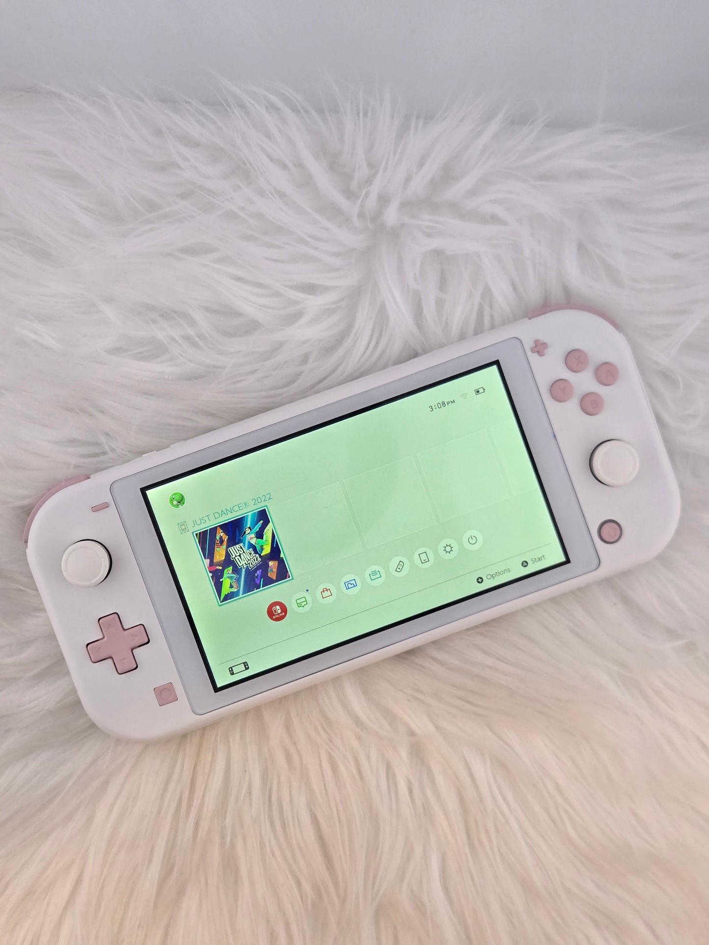 Custom Console: White and Pink Switch Lite