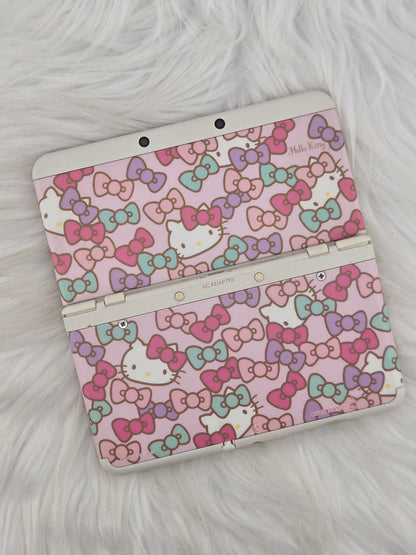 White "New" Model 3ds with Hello Kitty Plates