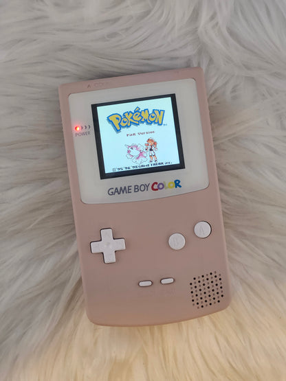 Custom Console: Pink and White Gameboy Color