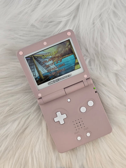 Custom Console: Pink and White Gameboy Advance SP