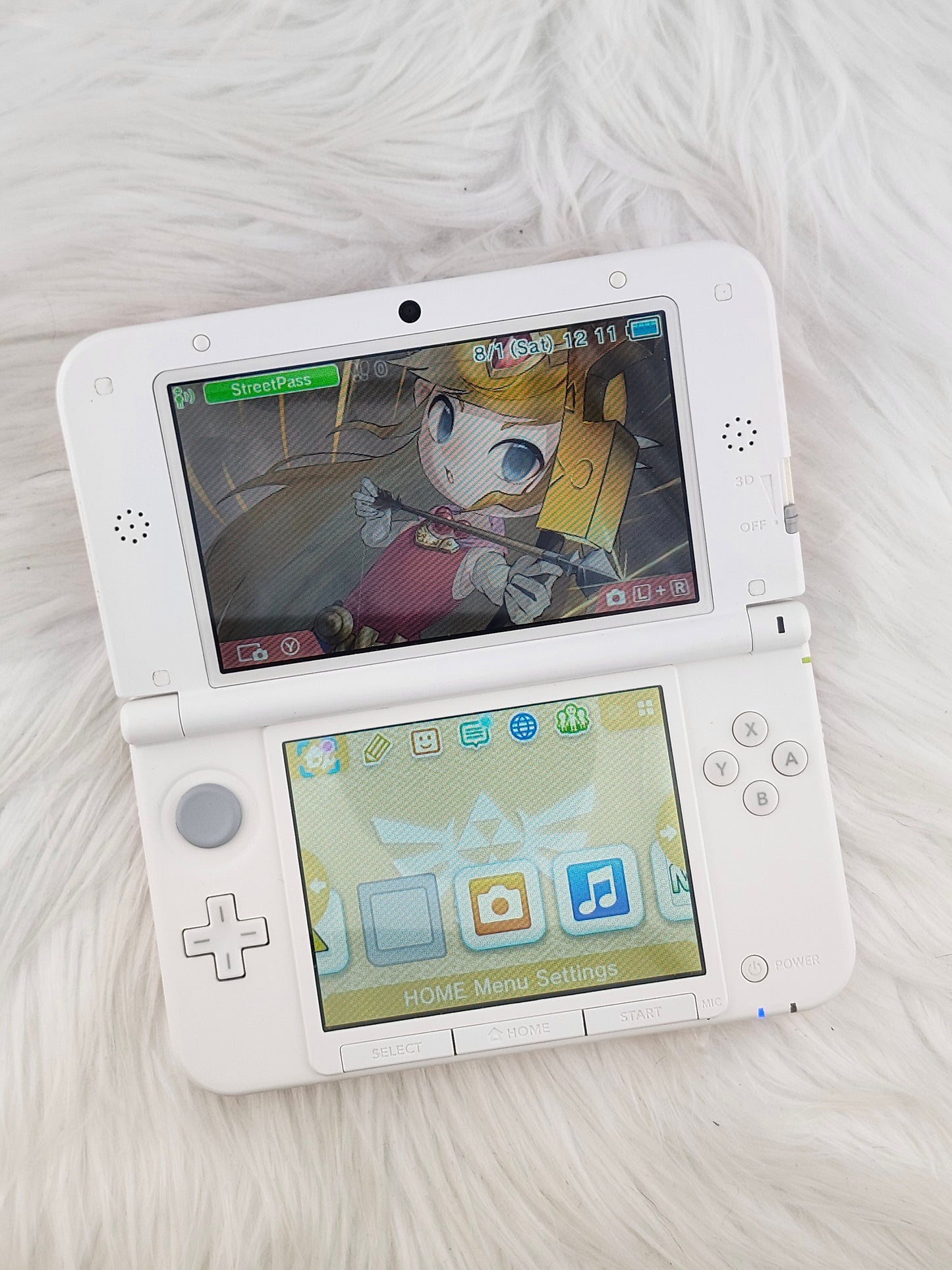 3DS XL Rose et Blanc