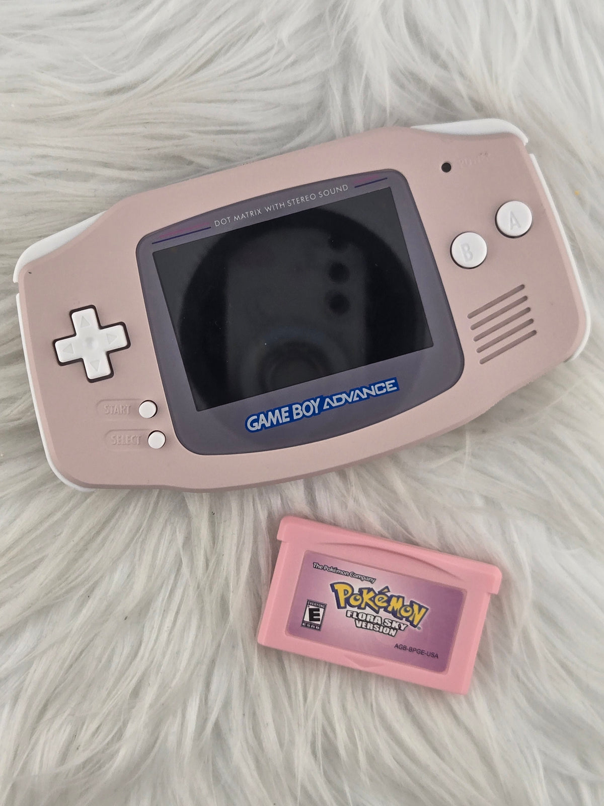 Custom Console: Pink and White Gameboy Advance
