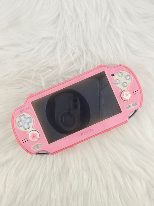 PS Vita 1000 blanco cristal con carcasa rosa brillante