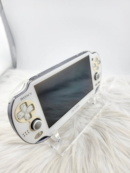 Crystal White Playstation Vita 1000 with Pink Glitter Shell