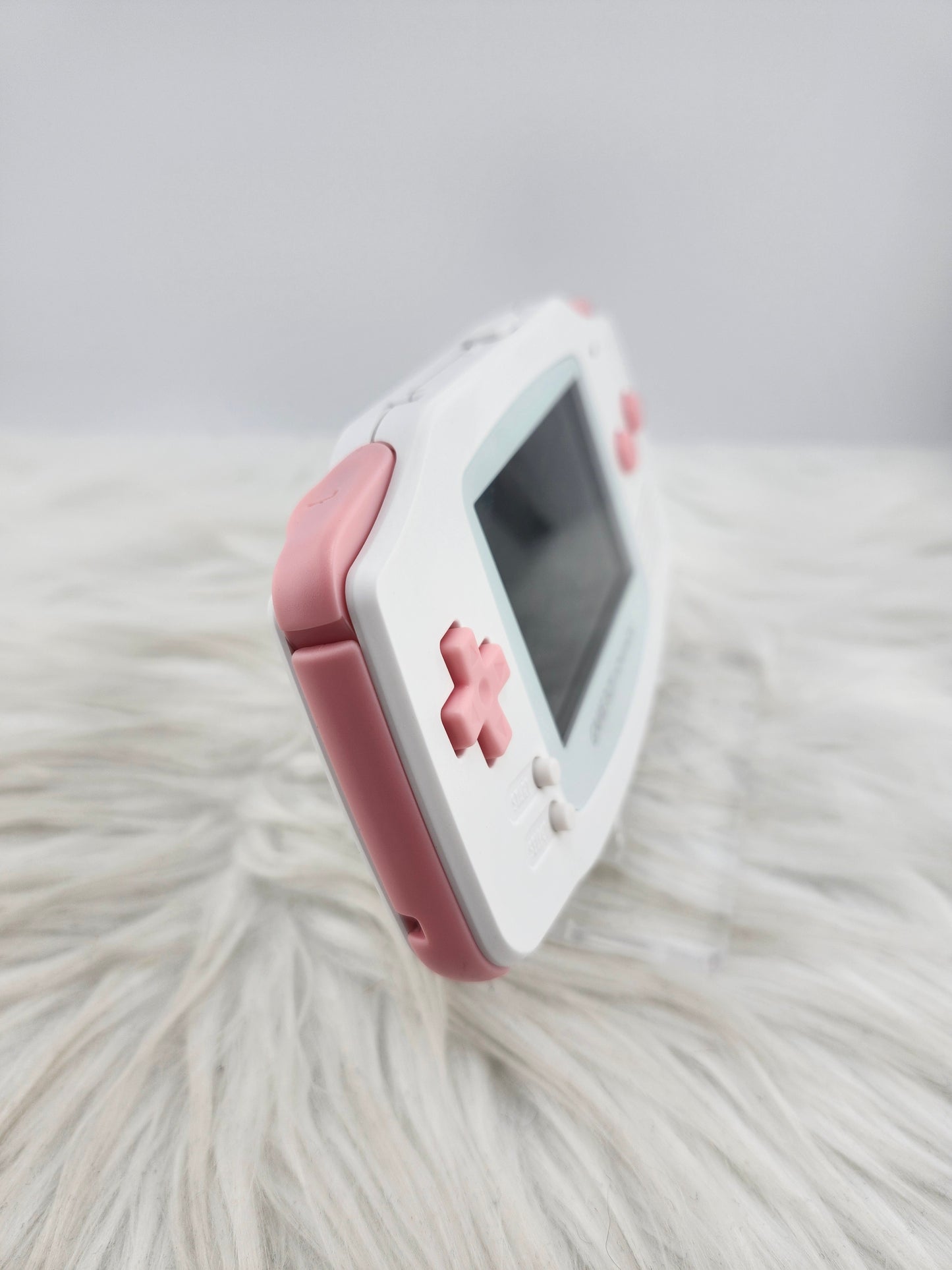 Custom Console: White and Pink Gameboy Advance