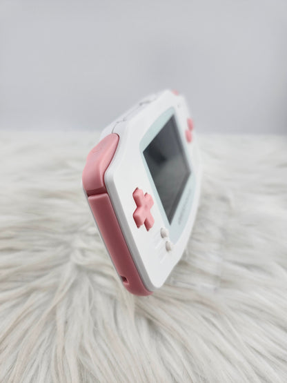 Custom Console: White and Pink Gameboy Advance