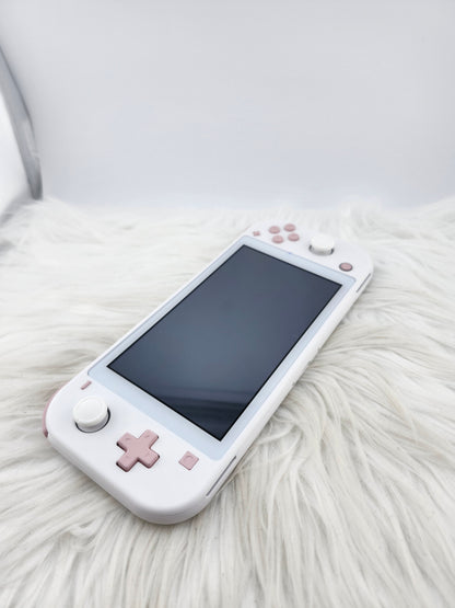 Custom Console: White and Pink Switch Lite