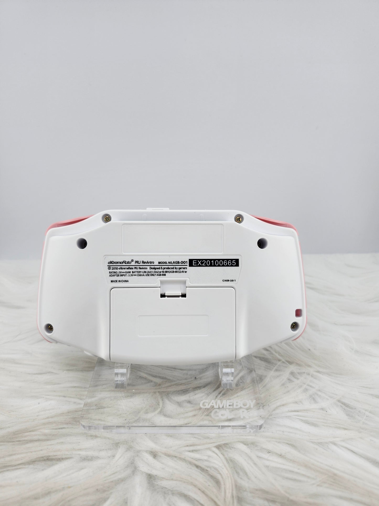 Custom Console: White and Pink Gameboy Advance