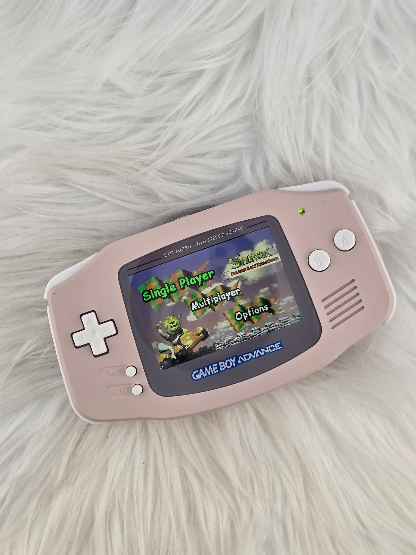 Custom Console: Pink and White Gameboy Advance