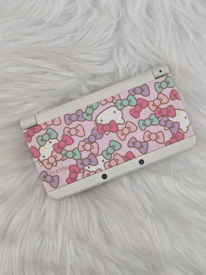 White "New" Model 3ds with Hello Kitty Plates