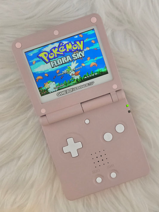 Custom Console: Pink and White Gameboy Advance SP