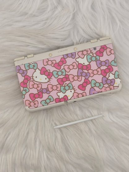 White "New" Model 3ds with Hello Kitty Plates