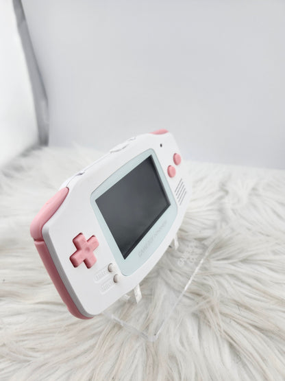 Custom Console: White and Pink Gameboy Advance
