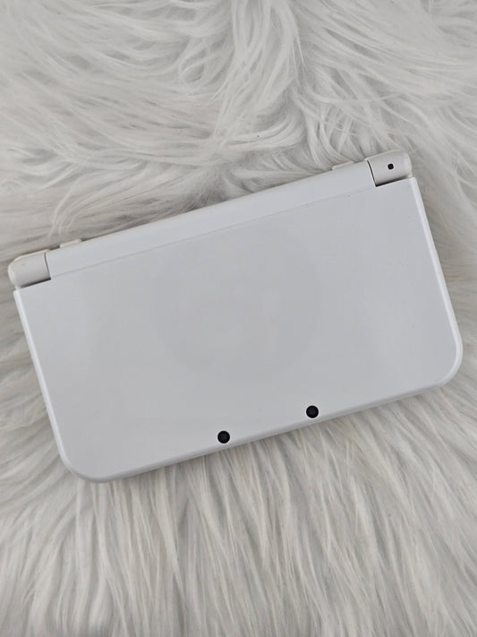 New 3DS XL Blanco Perla con Cubierta de Purpurina - Pantallas Duales IPS