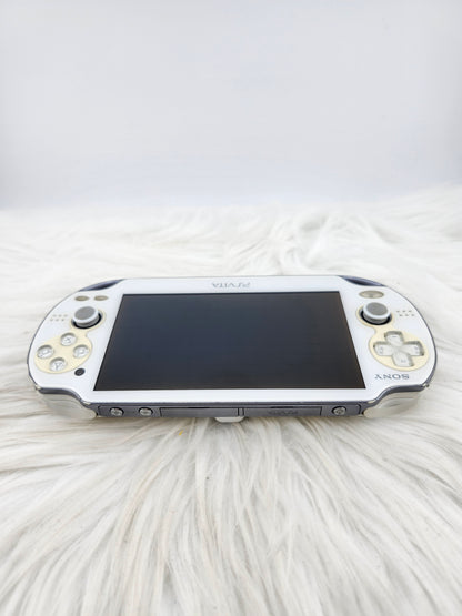 Crystal White Playstation Vita 1000 with Pink Glitter Shell