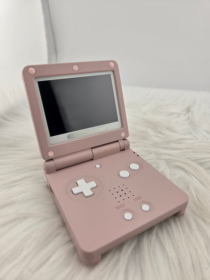 Custom Console: Pink and White Gameboy Advance SP