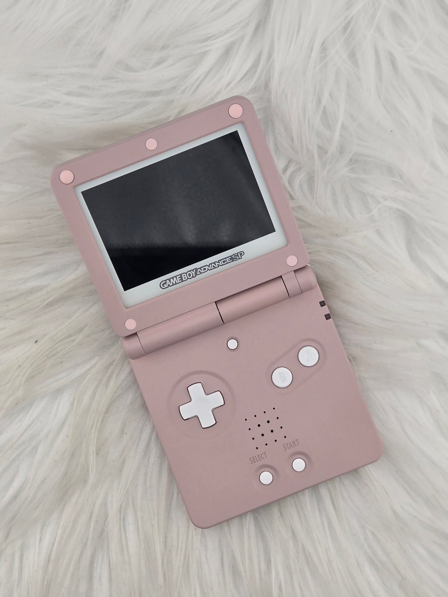 Custom Console: Pink and White Gameboy Advance SP