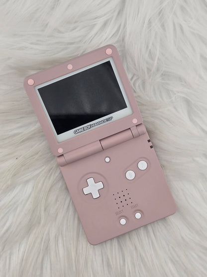 Custom Console: Pink and White Gameboy Advance SP