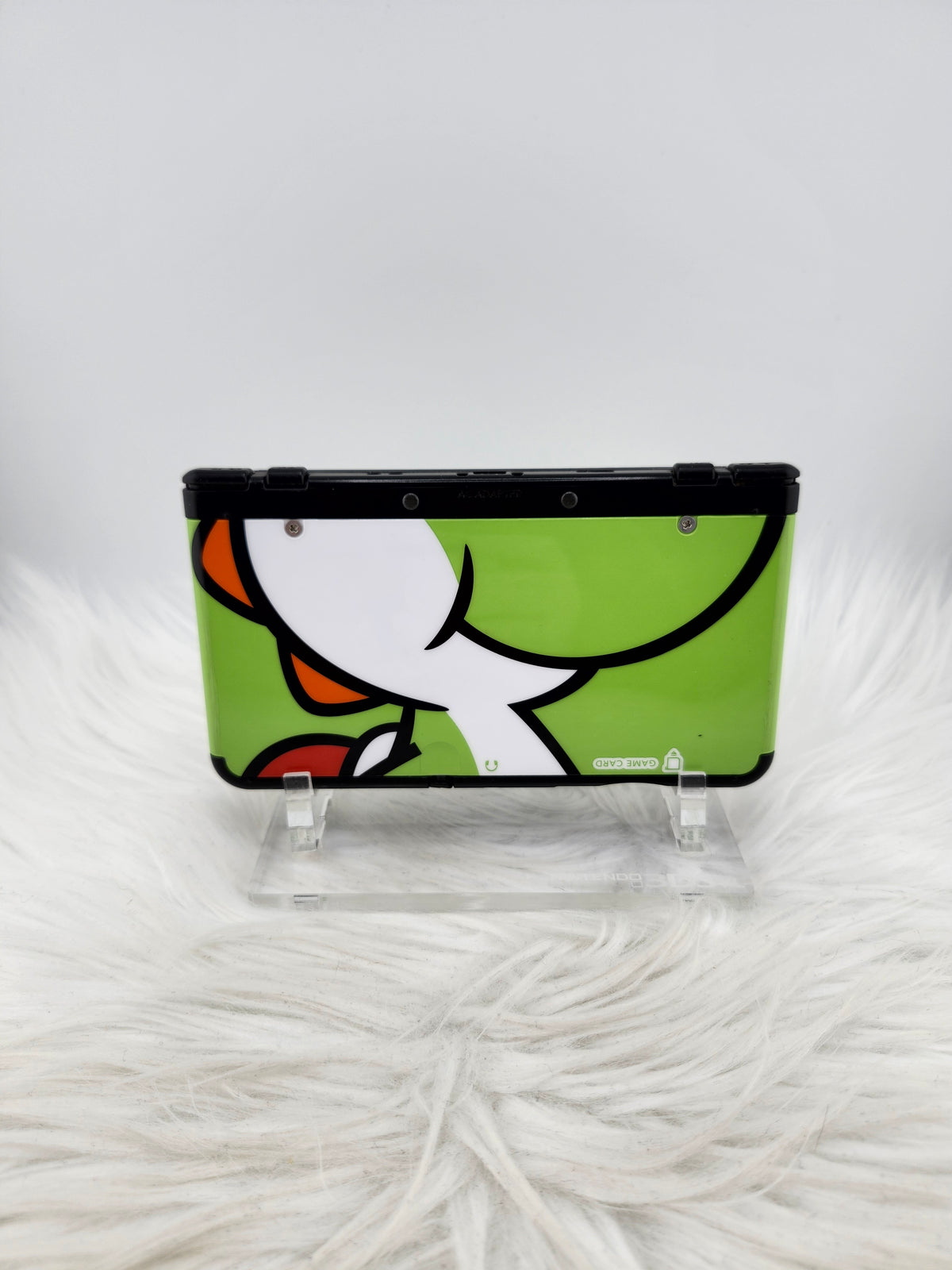Black "New" Model 3ds with Yoshi Plates
