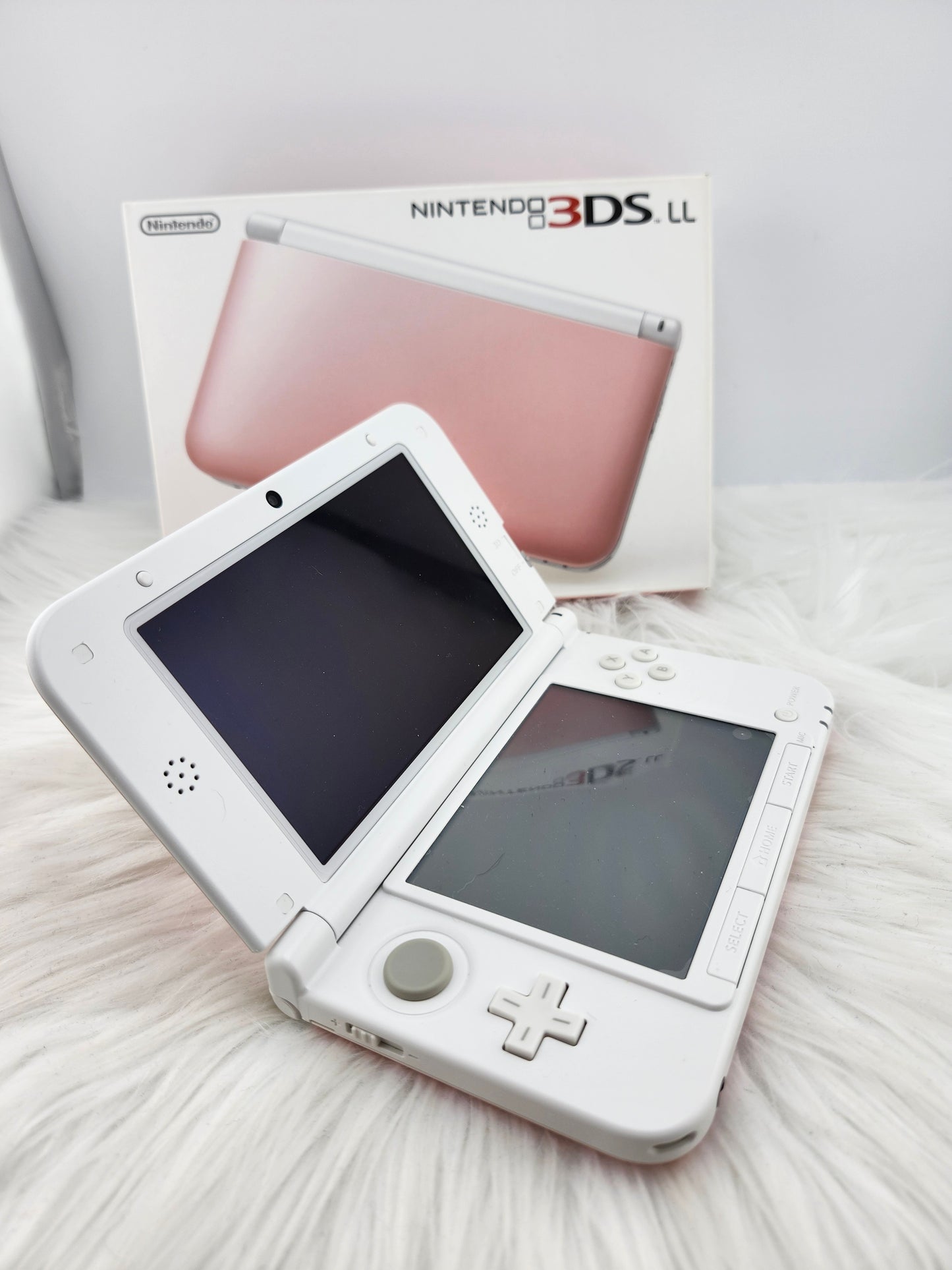 3DS XL Rosa y Blanco - Completo en Caja