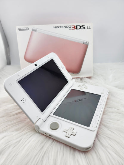 3DS XL Rosa y Blanco - Completo en Caja