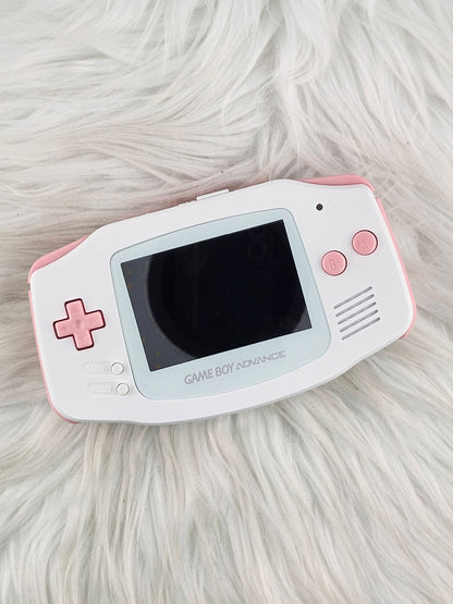 Custom Console: White and Pink Gameboy Advance