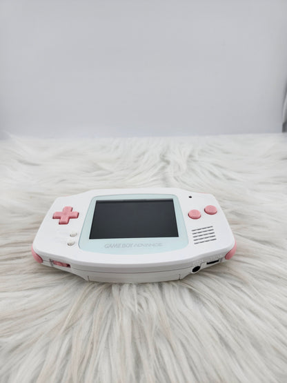 Custom Console: White and Pink Gameboy Advance